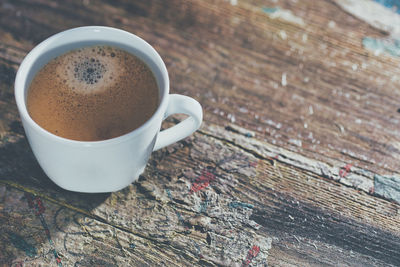 Close-up of coffee on table