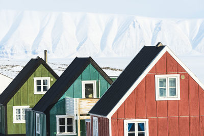 Buildings in remote landscape