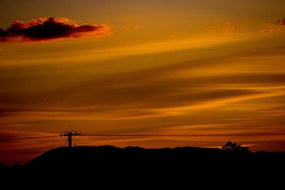 Scenic view of dramatic sky during sunset