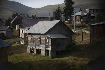 Houses in the village of beshum. georgia-ajara region.