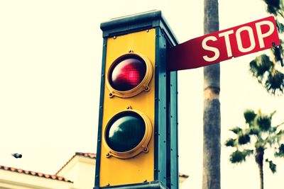 Low angle view of sign board