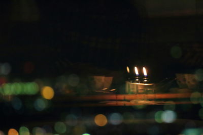 Close-up of lit candle