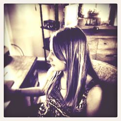 Woman looking at camera