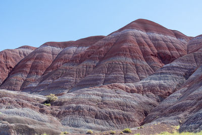 Landscape of colorfully banded hill at paria canyon in grand staircase escalante in utah