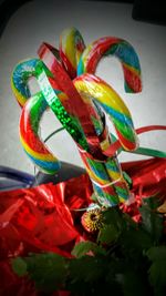 Close-up of colorful balloons