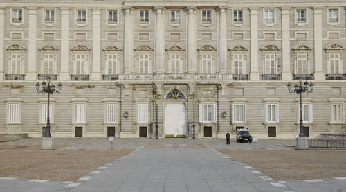 View of royal palace in madrid, spain