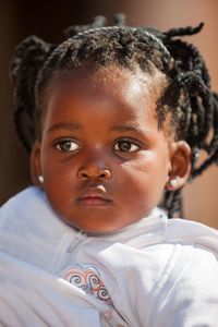 Close-up portrait of cute girl