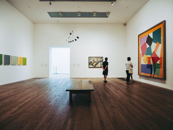 View of people in museum