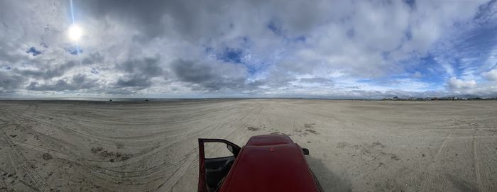Panoramic view of beach against sky
