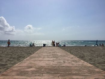 View of calm sea against clear sky