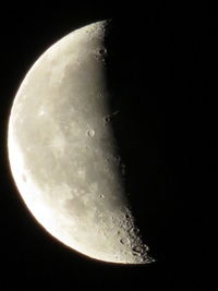 Close-up of moon against sky at night