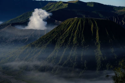 Bromo mountain at bromo tengger semeru national park in lumajang, east java province, indonesia.