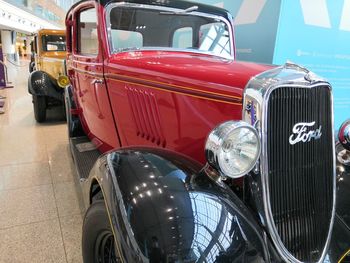 View of vintage car on street