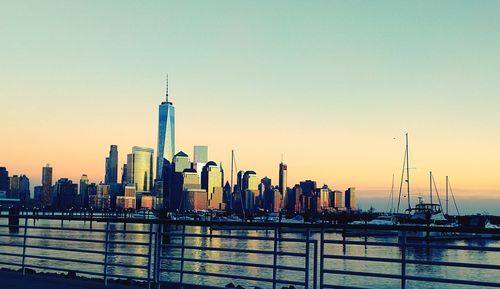 Cityscape at sunset