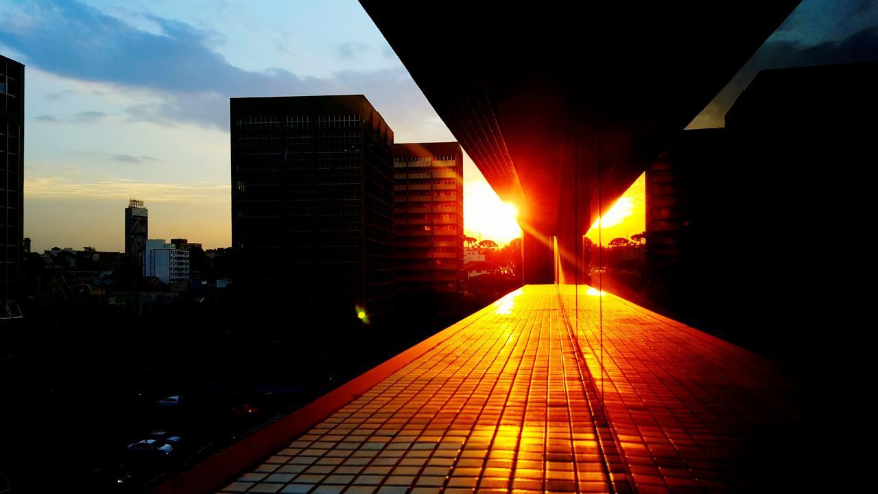 VIEW OF SKYSCRAPERS DURING SUNSET