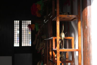 Close-up of window in house