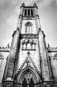 Low angle view of church against sky