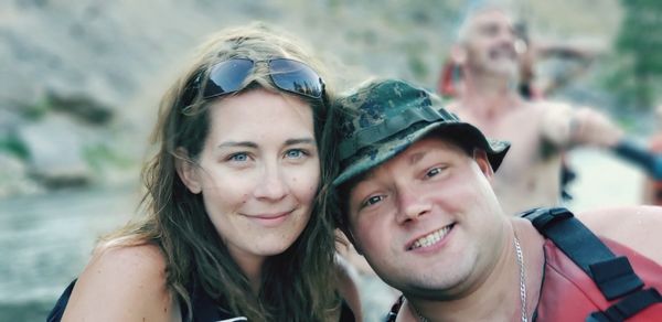 Portrait of smiling young woman outdoors