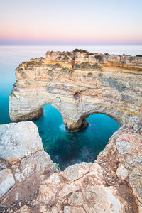 The heart of the algarve at praia da marinha in portugal