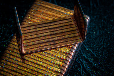 High angle view of spiral staircase