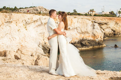 Full length of mother and daughter in park