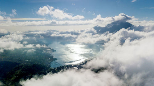 Aerial view of cloudscape against sky