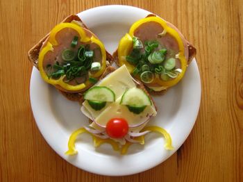 Close-up of food in plate