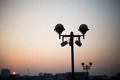 Low angle view of illuminated street light