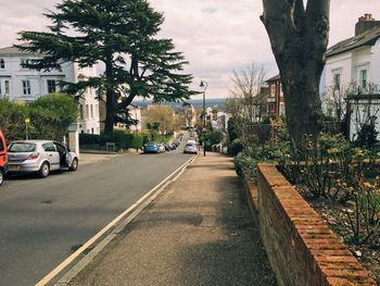 View of buildings along road