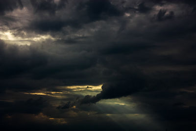 Low angle view of cloudy sky