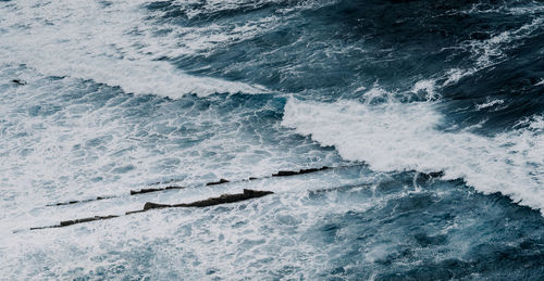 High angle view of sea