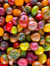 Full frame shot of tomatoes for sale at market
