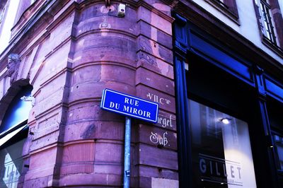 Low angle view of road sign