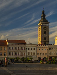 Low angle view of historic building against sky during sunset