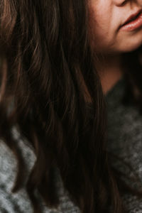 Close-up portrait of young woman