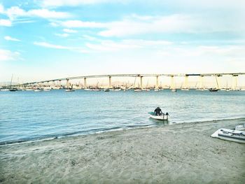 Boats in sea