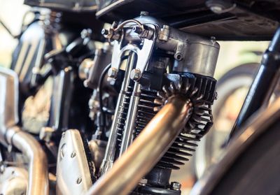 Close-up of motorcycle