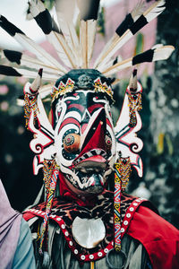 Portrait of woman wearing mask