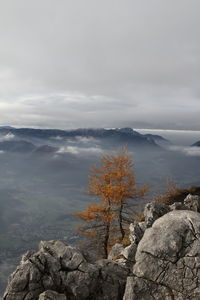 Scenic view of rocky mountains against sky