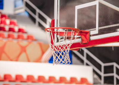 Basketball hoop indoors