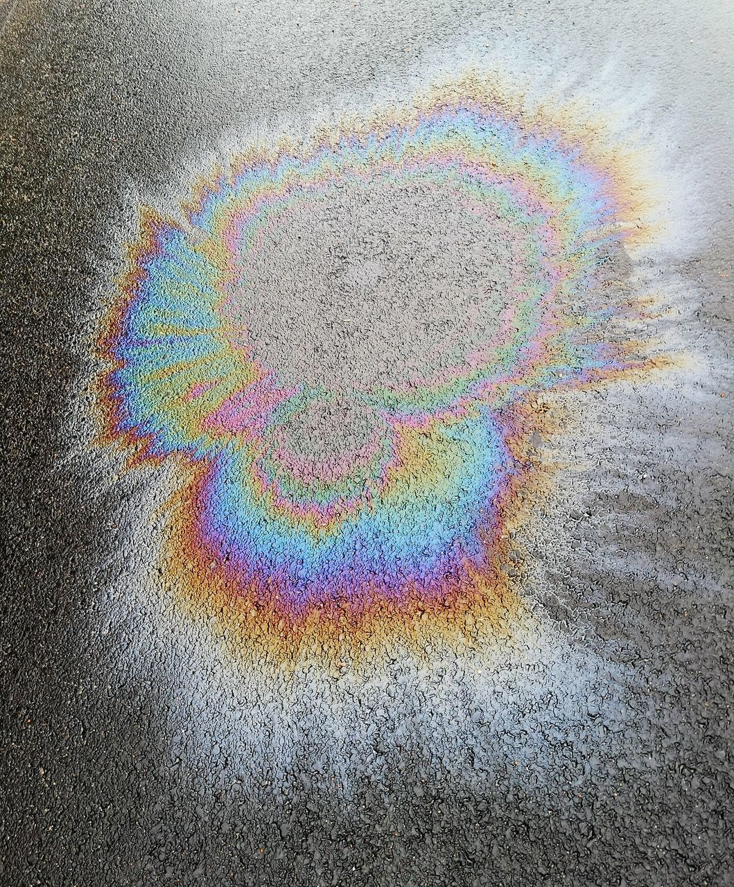 HIGH ANGLE VIEW OF MULTI COLORED ROAD