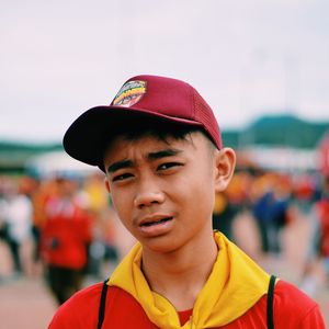 Portrait of boy looking away