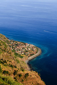 High angle view of sea shore