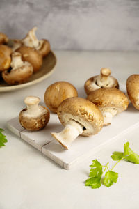 Close-up of food on table