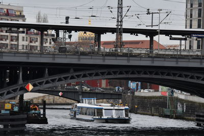 Bridge over river in city