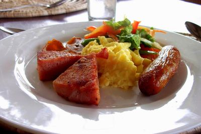 Close-up of served food