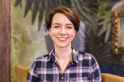 Portrait of smiling young woman