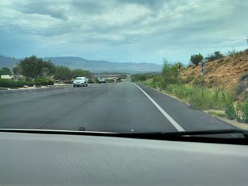 Road passing through landscape