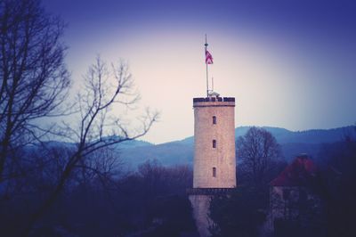 Low angle view of castle against sky