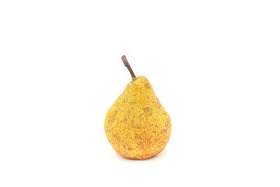 High angle view of lemon against white background